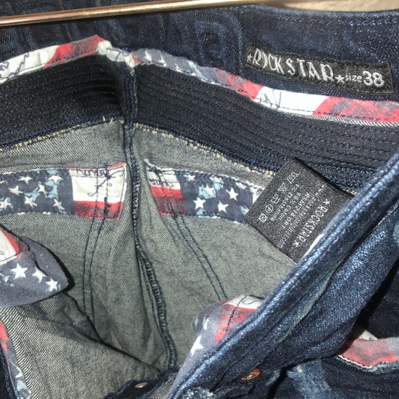 Rockstar Men Exclusive Tiger Fight Jeans EUC - Picture 8 of 14